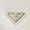 Used 11569 Triangle Mini Bag 1BC543 2BYA F0009 7921 Calfskin Chain Bag 2WAY RFID IC Logo Embossed Bianco Women's from