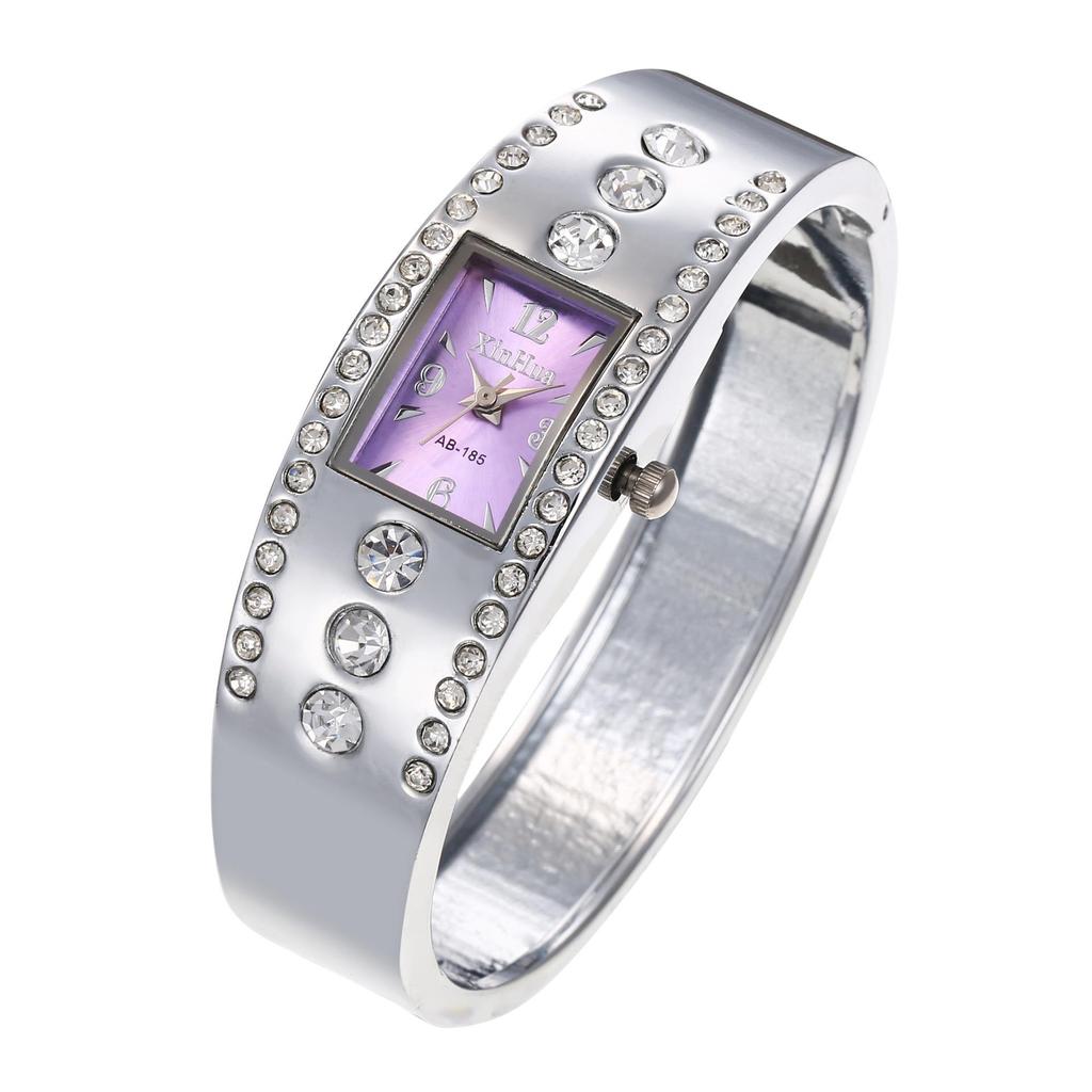 Women Bracelet Watch Xinhua Quartz Wristwatch Crystal Fashion Silver Casual Drop Ship Stainless Steel Relojes Mujer Bangle Clock