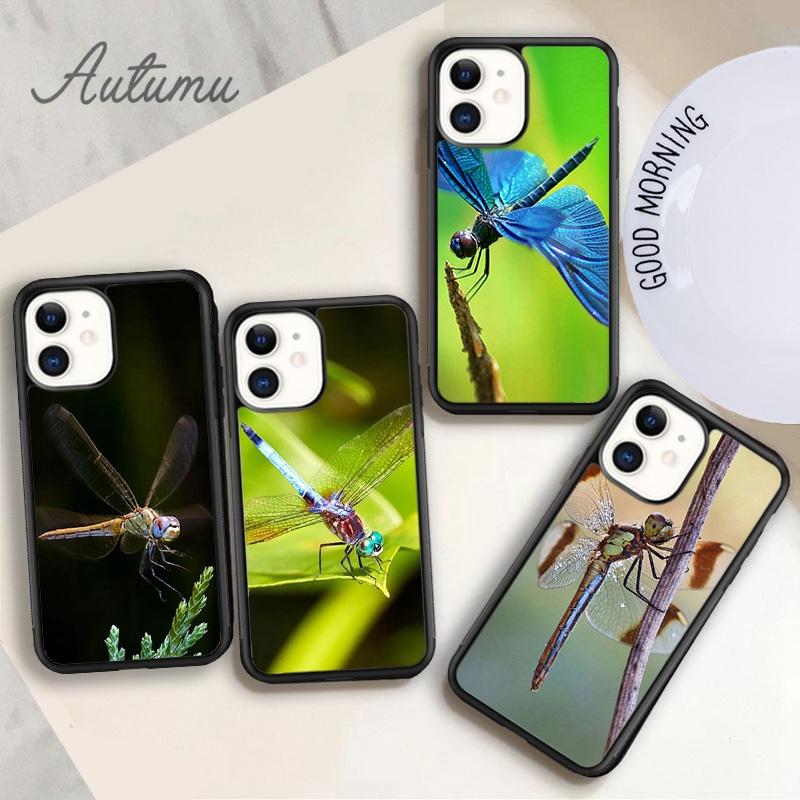 Dragonfly Animal Phone Case for iPhone 17 Air 15 16 16e 11 12 13 14 Pro Max Plus Cover coque Fundas Shell