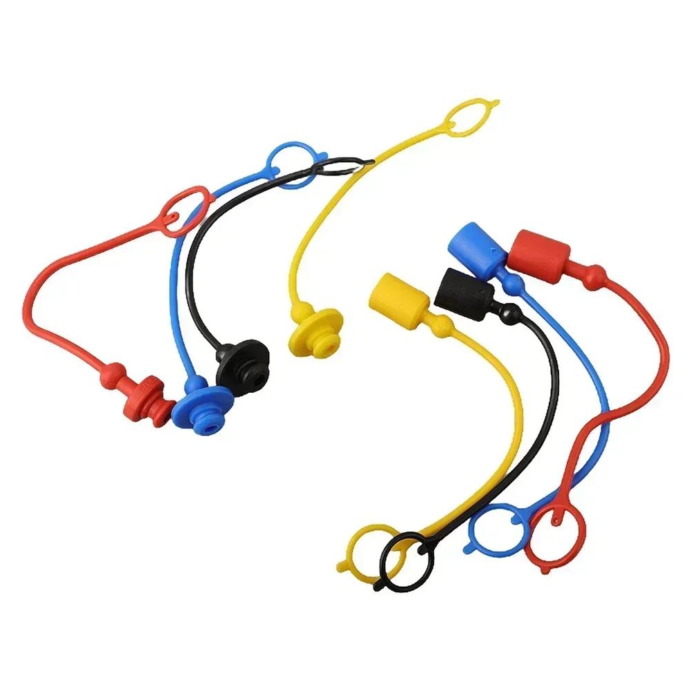 4/8 párů rychlospojek z PVC gumy s vnějšími krytkami proti prachu a vnitřními krytkami zástrček pro hydraulické zařízení PARKER6600 - Ochranná sada