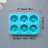 1 Pcs Silicone Donut Baking Molds Multicolor Doughnut Pans 6-Cavity Designs Donut Flower And Swirl Shaped Suitable For Baking