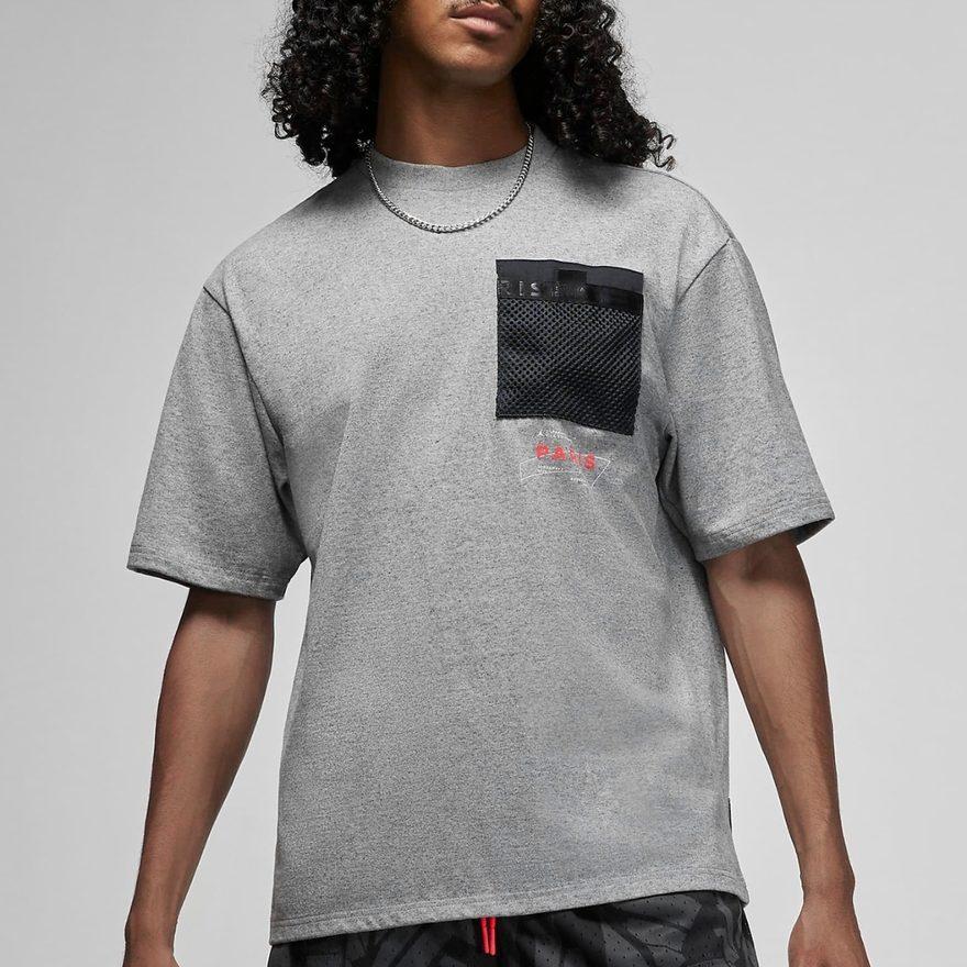 Nike T Shirts Men's Gray Crew Neck Moderate Straight Fit DM3103-010