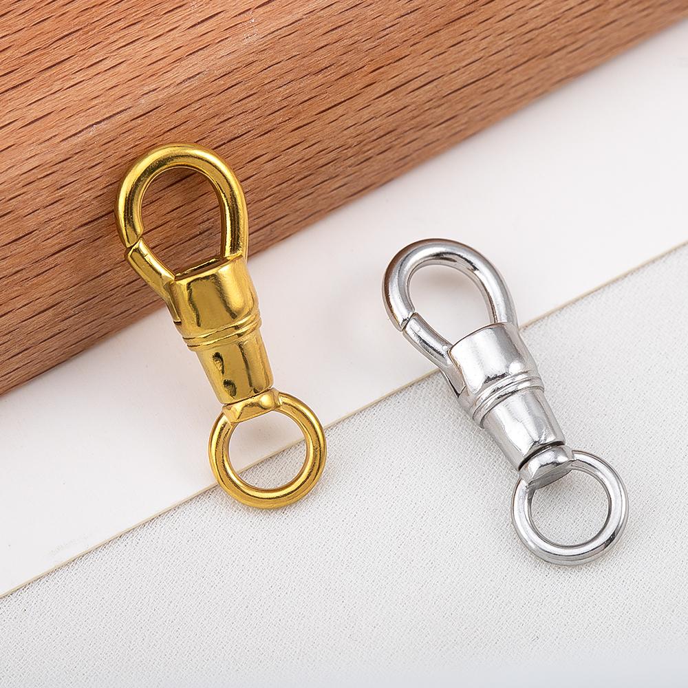 18K Gold Plated Stainless Steel Bag Key Chain Hook Clasps Lobster Clasp Hooks Connectors DIY Jewelry Making Supplies Accessories