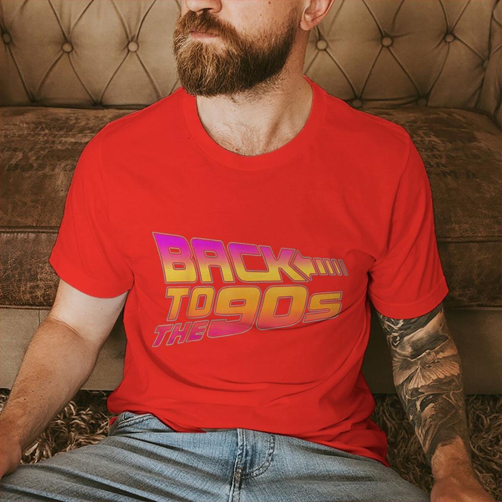 Mens Womens 90s Graphic TShirts Back To The 90s Print Casual Tee Fashion Crew Neck Shirt for Birthday Party Fun Streetwear