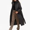 Women's Fashion Colour And Winter Long Sleeve Belted Standing Collar Top Coat