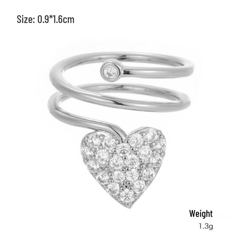 Kenjie Gold-Plated Copper Zircon Women's Adjustable Ring - Stylish Autumn/Winter Design