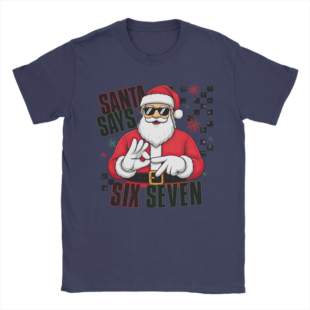 Fashion Dabbing Christmas Santa Says 67 T-Shirt Men Crewneck Cotton T Shirt Short Sleeve Tees Gift Idea Tops