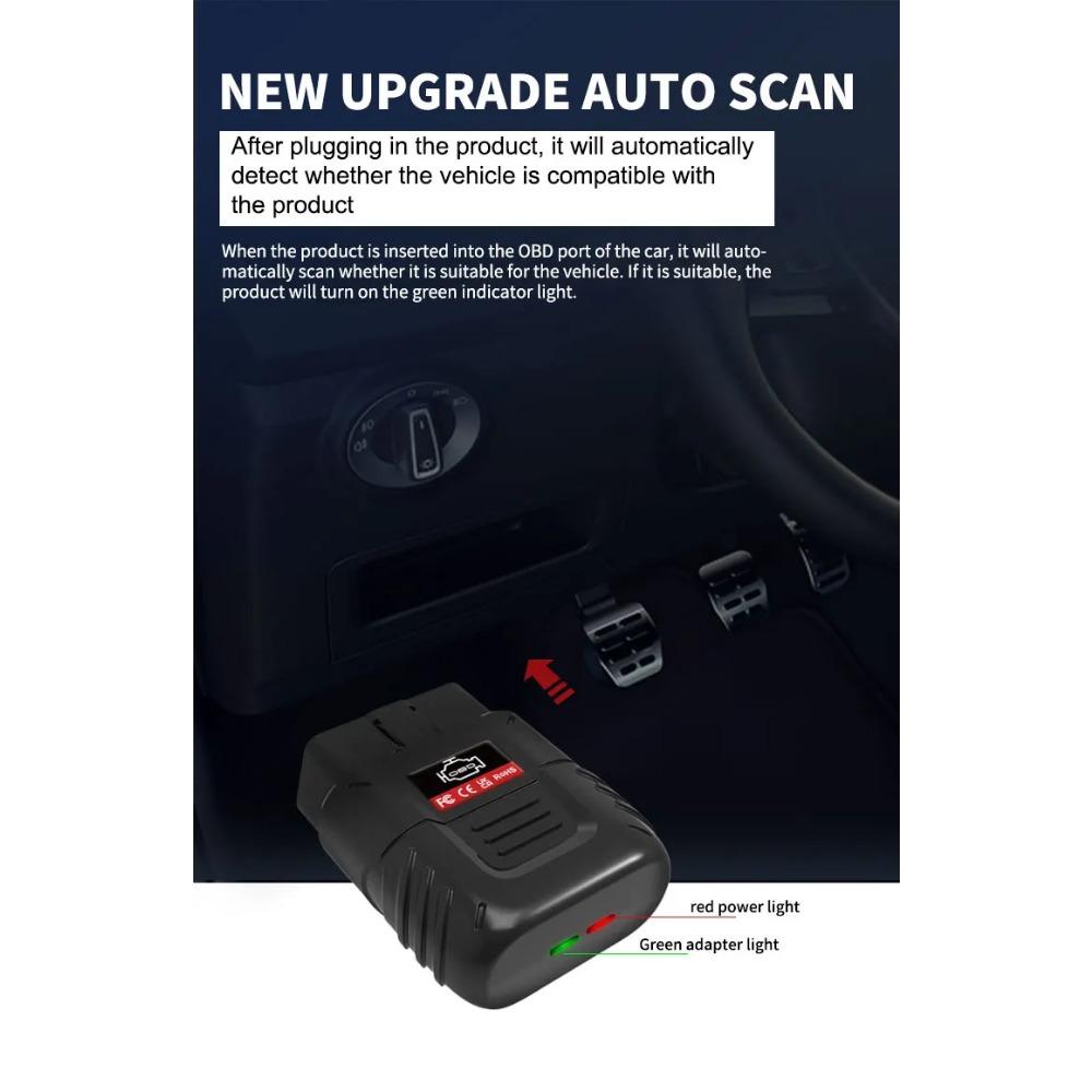 V019 Obd2 Car Scanner Bluetooth Scanner Auto Diagnostic Tool Elm327 Engine Trouble Code Diagnostic Decoder For IOS/Android