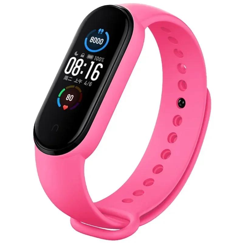 Watch Straps For Mi Band 7 6 5 4 3 Wristband Silicone Bracelet Wrist Straps MiBand 3/4 Band5 Band6 Smartwatch Accessories