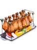 Chicken Leg Rack for Grill with Drip Tray- 14 Slots Chicken Wing Rack- Premium Stainless Steel Chicken Drumstick Rack for Smoker