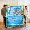 1PC Japan Pokemon Cards S-Squirtle Printed Blanket, Cozy and Warm Blanket for Sofa, Bed, Camping,Holiday Gift for Family Friends