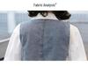 Elegant 2025 Spring/Summer Two-Piece Set: Solid Shirt + Denim Vest