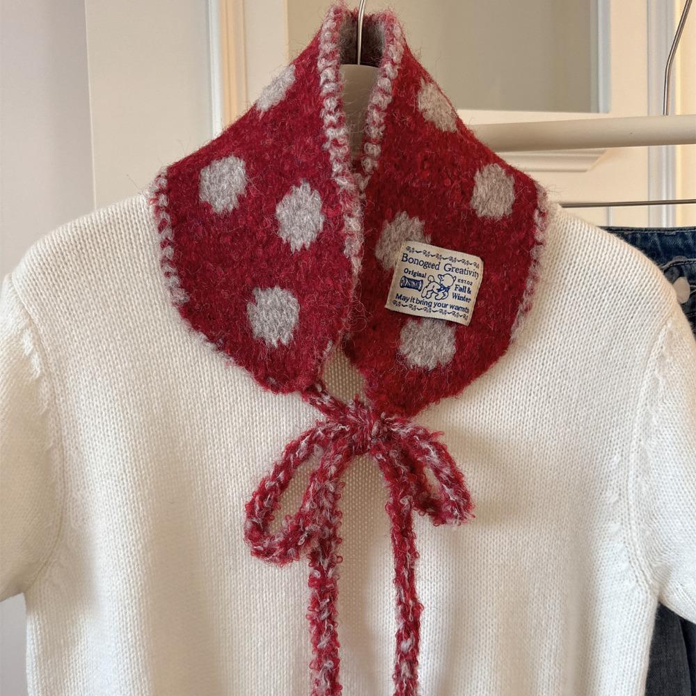 

Thicken Knitted Ear Warmer Double Side Bandage Earlap Personality Wool Strappy Earmuffs Autumn червоний