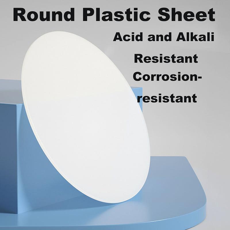 White Polypropylene Board Round PP Plastic Sheets Plate Dia 70mm 80mm 100mm 120mm 150mm 200mm Thick 1-20mm