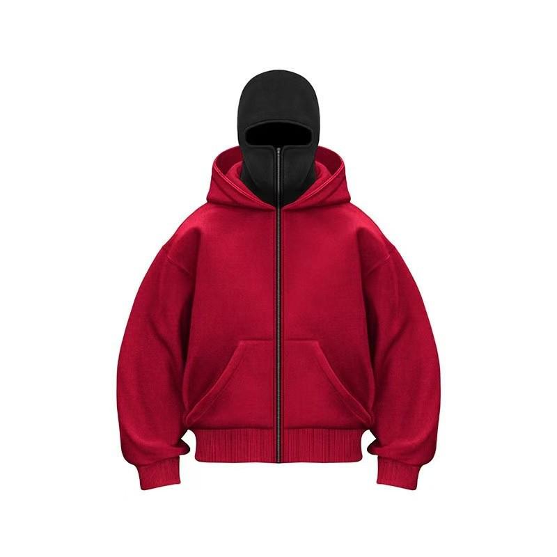 Unisex Double Hooded Zip-Up Sweatshirt for All Seasons