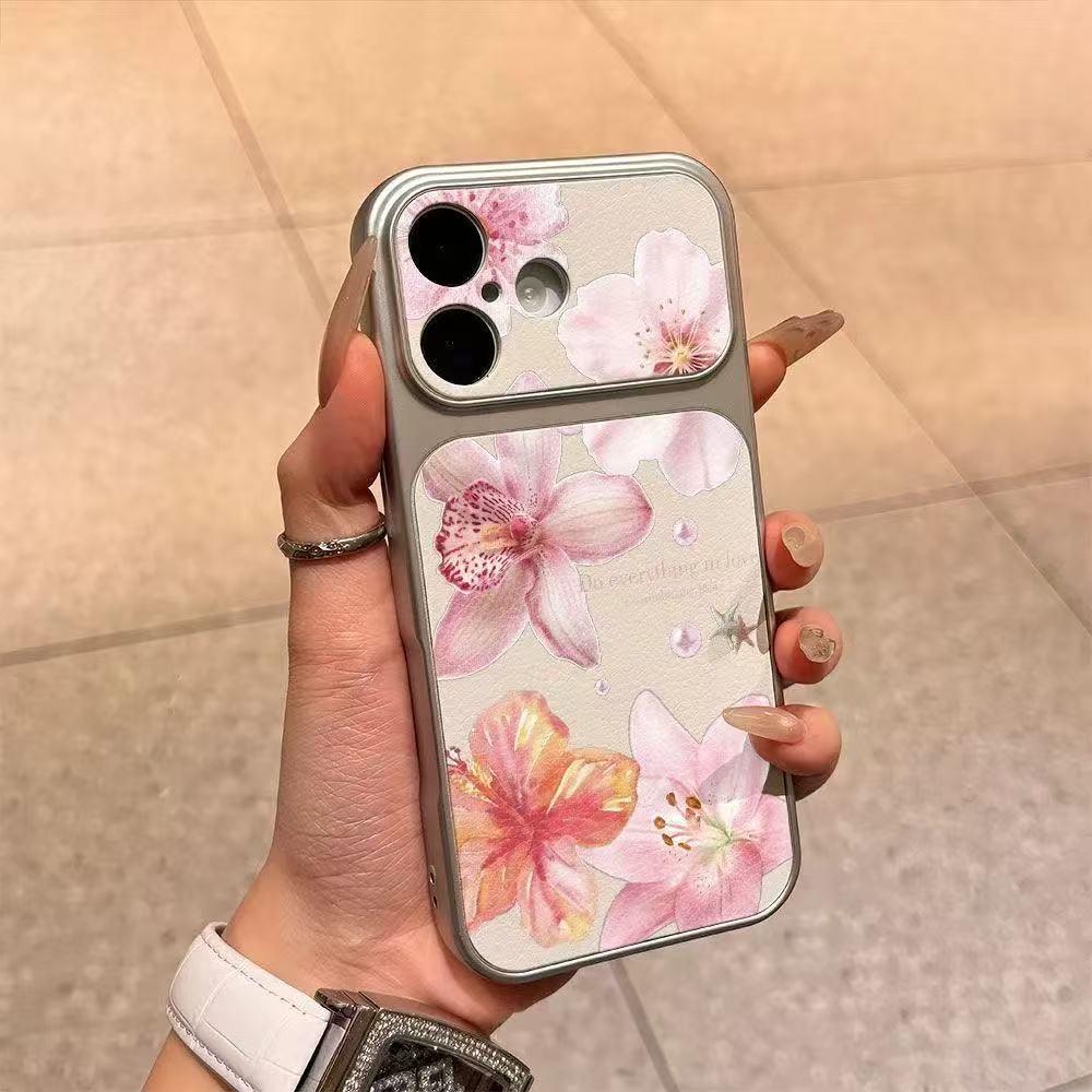 

English Peony Skin-like Phone Case for Apple iPhone 17 Pro Max, 14 Pro, 15, 13, 16 Pro - High-End Feel iPhone 17 Pro