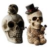 Halloween Skull Incense Holder 6.5x4.5x8.5cm Resin Horror Creepy Skull Head Figurines For Home & Car Decoration