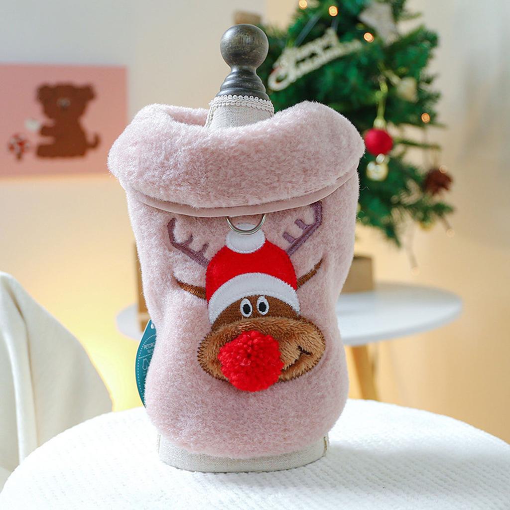 Small Dogs Vest Coat Christmas Reindeer Vest Costume Dressup Clothes Kitten Photoshooting Props Festival Holiday Suit
