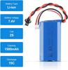 LiPo baterie 1500mAh 7.4V 2S s USB nabíjecím kabelem – Kompatibilní s RC hračkami U12A S033G Q1 H101 – Konektor SM-2P – Dlouhá výdrž