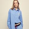 [mardimercredi] COTTON POPLIN SHIRT_BLUE CREAM