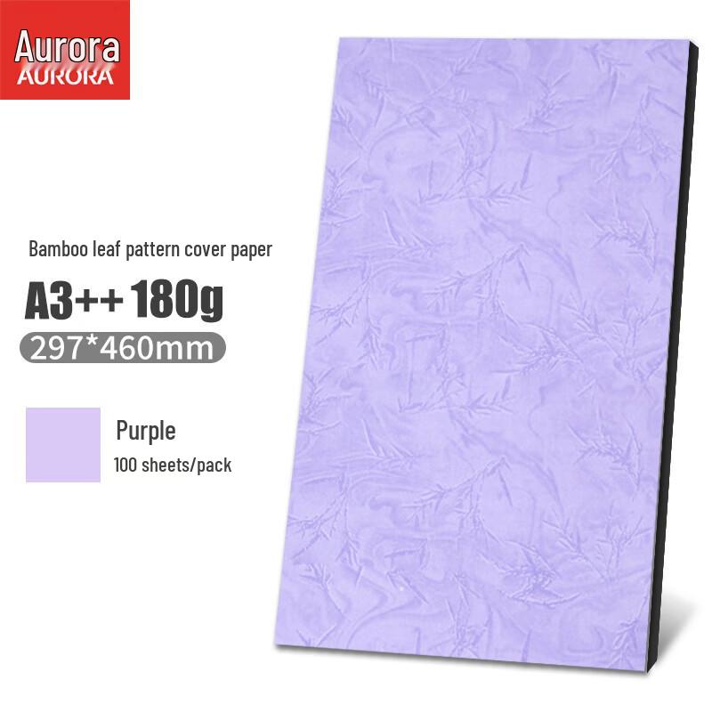 Aurora 180g A3++ Bamboo Leaf Texture Document Cover Paper (100 Sheets) CN Plug (adapter Included)