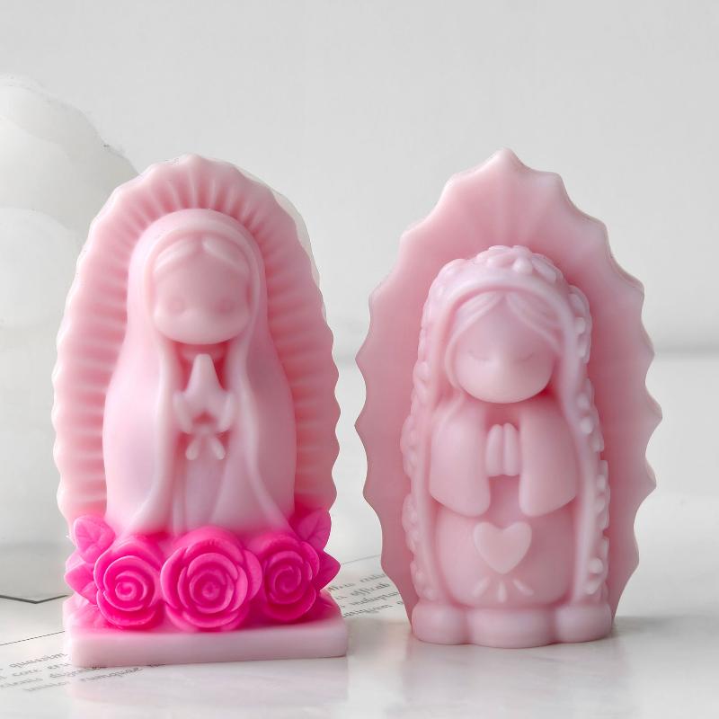 Praying Girl Angel Silicone Mold Diy Candle Scented Wax Plaster Ornament Mould Handmade Crafts Home Decoration Mold