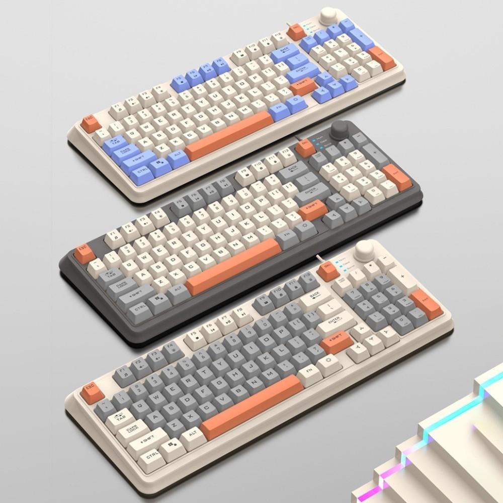 Adjustable Volume Wired RGB Light Keyboard K82 Wired Keyboard  Computer Peripherals