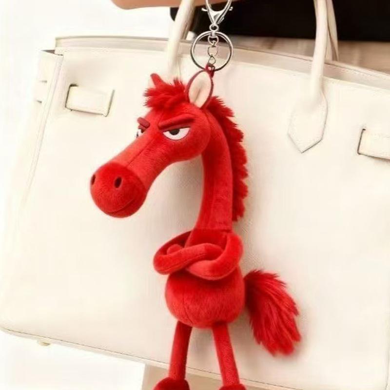 2026 Jahr des Pferdes Maskottchen Pferdeanhänger Kreative Cartoon Schwarzes Pferd Plüsch Schlüsselanhänger Anhänger Taschenanhänger Jahresgeschenke