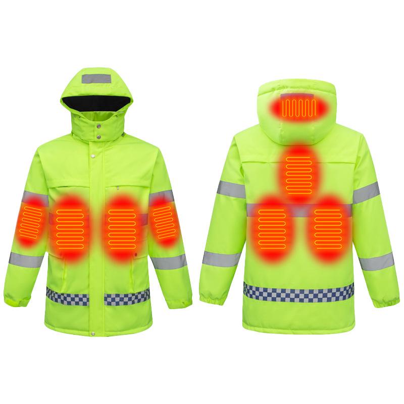

Унисекс Светоотражающая Куртка с Подогревом для Холодной Погоды и Безопасности на Работе. L флуоресцентный зеленый