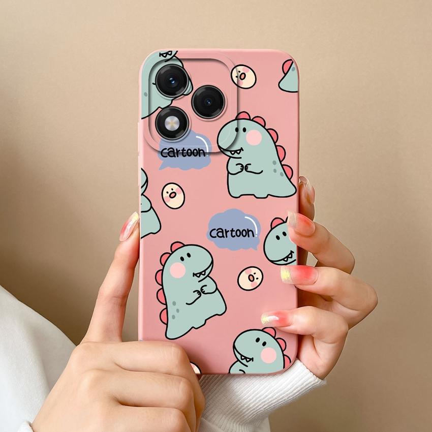 Phone Covers For Huawei Honor X9c X6b X7c X60 X5b 400 Lite X8 X8c Angry Dinosaur Patterns Soft Liquid Silicone Dustproof Shell For Huawei Bumper Cases