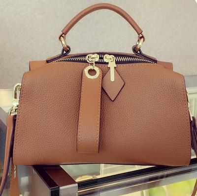 New First-layer Cowhide Leather Pillow Bag Doctor Bag Crossbody Shoulder Bag Handbag Female