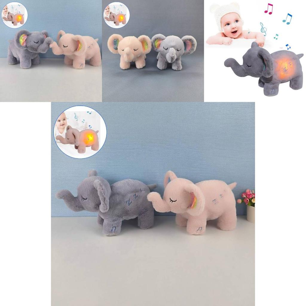 Soft And Cuddly Breathing Elephant Plush Toy For Babies Perfect Sleep Companion Gift