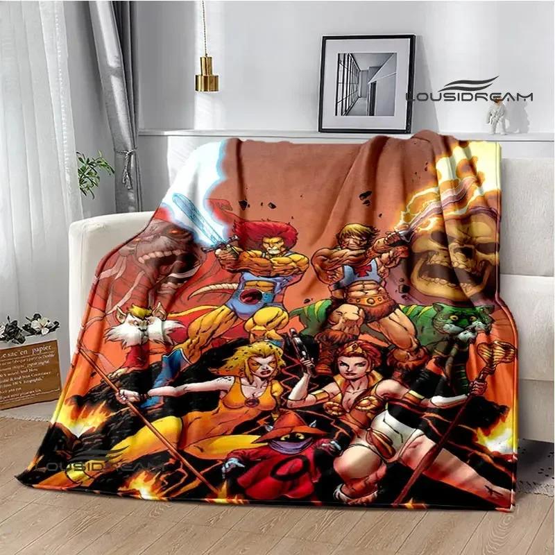 Thundercats Cartoon-Druckdecke, warme Decke für Kinder, T-Flansch-Decke, Heimreisedecke, Bettauskleidung, Geburtstagsgeschenk