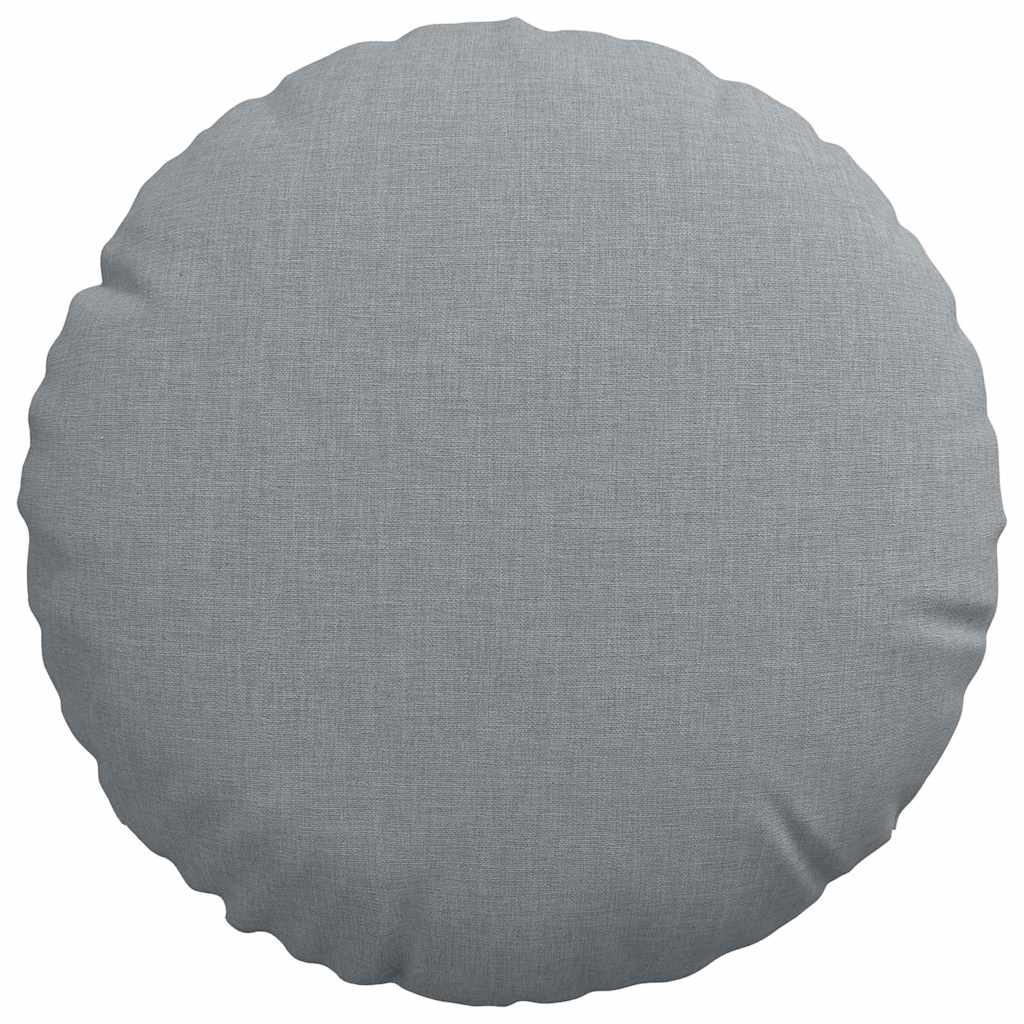 Seat Cushion 2 Pcs Light Grey Ø30 X 13 Cm Fabric