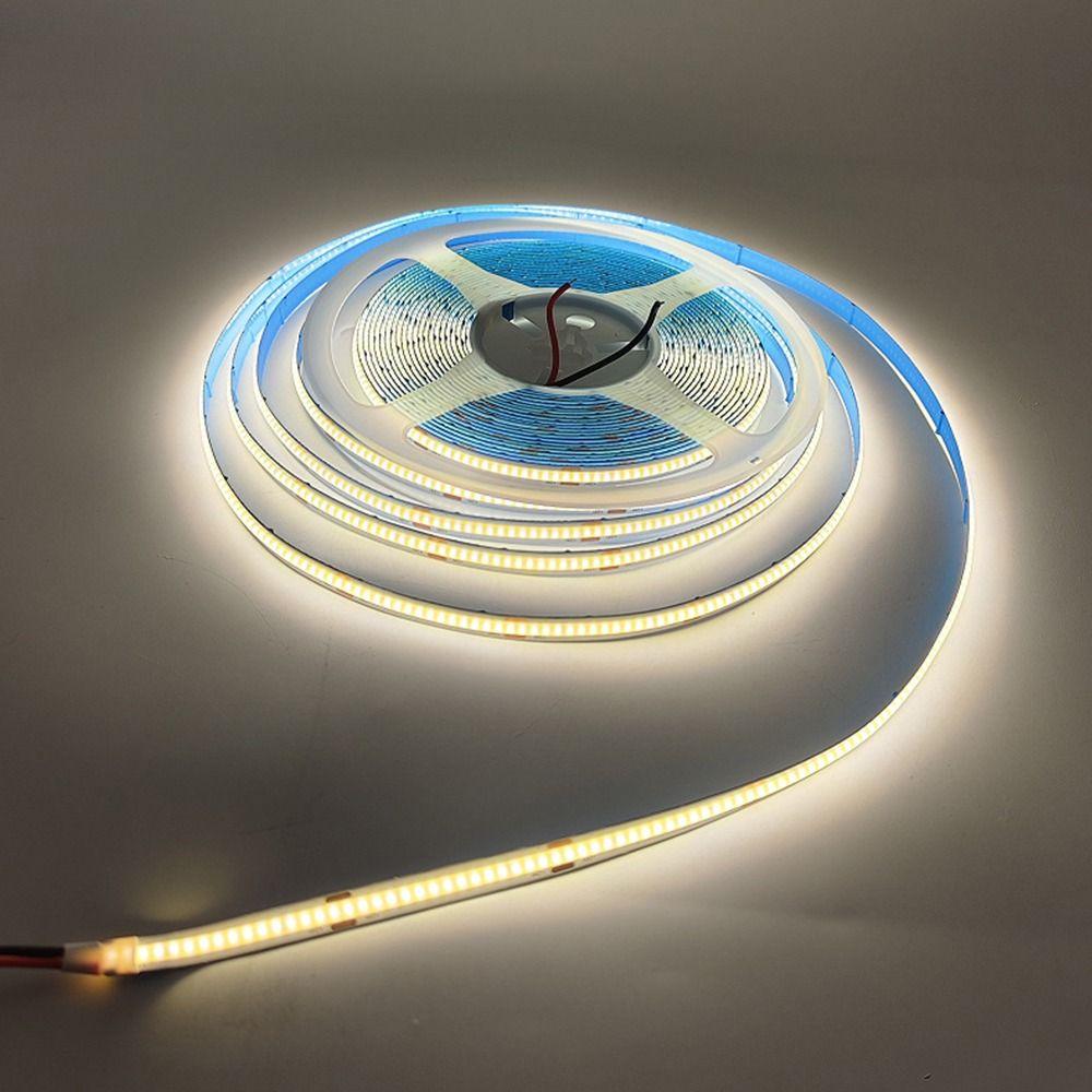 1Roll DC12/24V 320LED Flexible Lamp Super Bright Linear Lighting Durable COB LED Strip Light
