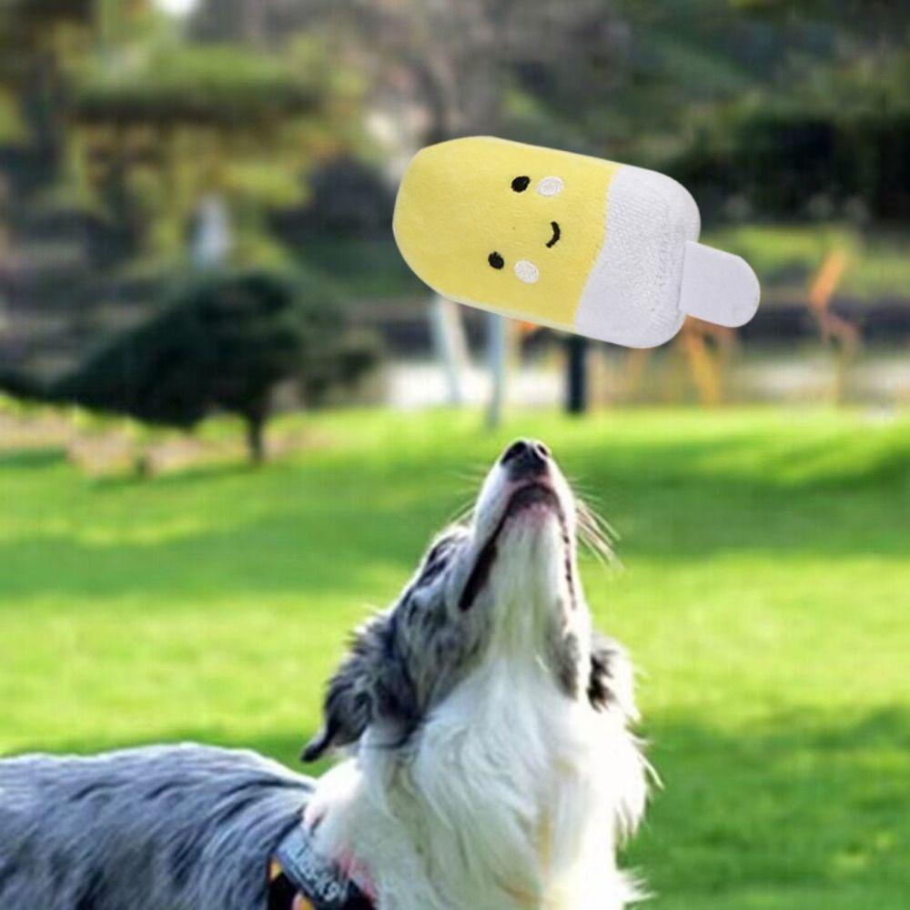 

Игрушка-пищалка для собак, устойчивая к укусам, в форме мороженого, жевательная игрушка для щенков, товары для животных для чистки зубов домашних животных