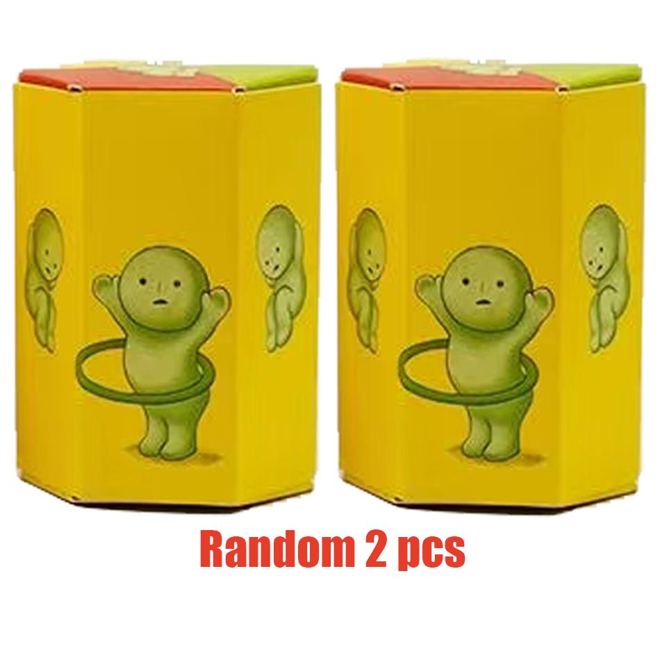 Smiski Hippers Blind Box Yoga Fitness Series Mini Figure Cute Noctilucent Decoration Doll Bedroom Fitness Series Model Toy Gift