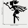Flower Fairy Elf Garden Decoration – Metal Fairy Art Ground Insert, Elegant Lawn & Courtyard Décor for Garden Parties