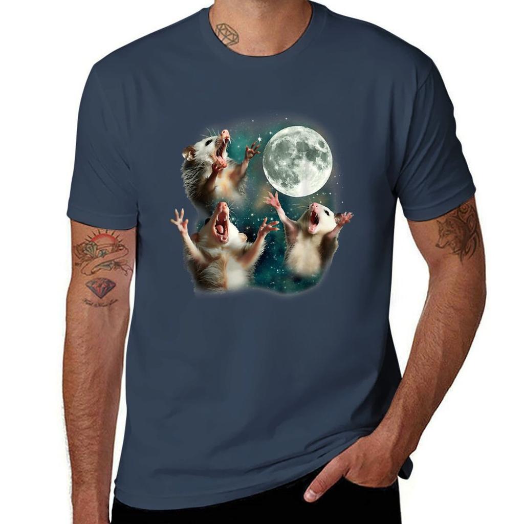 Funny Possum Moon Shirt 3 Opossum Funny Weird Cursed Meme Tshirt Animal Lover Shirt Possum Lover Shirt Mysterious P Tshirt