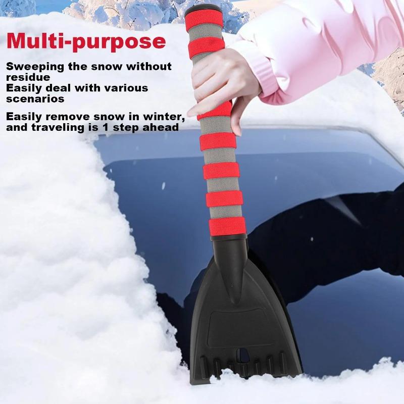 Winter Emergency Kit Snow Removal Tool for Car Telescopic Snow Brush with Ice Scraper Foam Grip Easy Use for SUV Truck