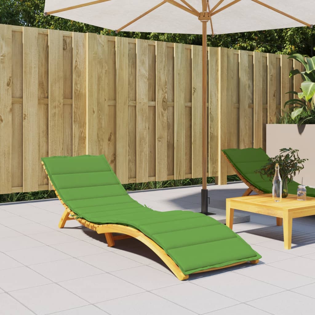 Sun Lounger Cushion Melange Green 200x60x4 Cm Fabric