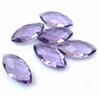 Purple Amethyst Marquise Gemstone: Briolette Checker Cut Cabochons, All Sizes