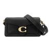 Tabby Pebble Texture Cow Leather Crossbody Bag , Shoulder Bag Medium Women's Black (Unisex) Shoulder Bags CH857 B4BK