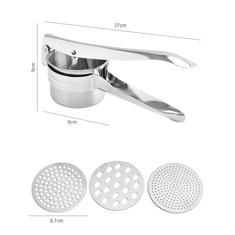 

3-в-1 Картофелемялка Рисер Нержавеющая сталь Овощной Пресс для пюре Грязи Соковыжималка Фруктовый Пресс Измельчитель Кухня