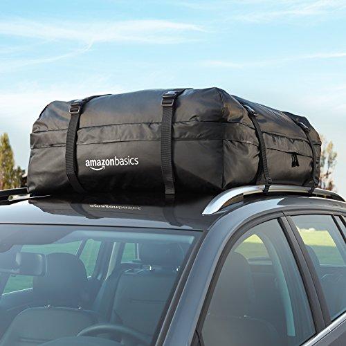 Amazon Basics Camping/Travel Rooftop Cargo Bag, Black, 425L Capacity, Waterproof
