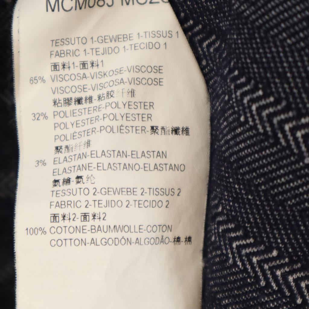 ARMANI COLLEZIONI Border Pattern Long sleeve Oversize knit XL Navy tops Men's Used