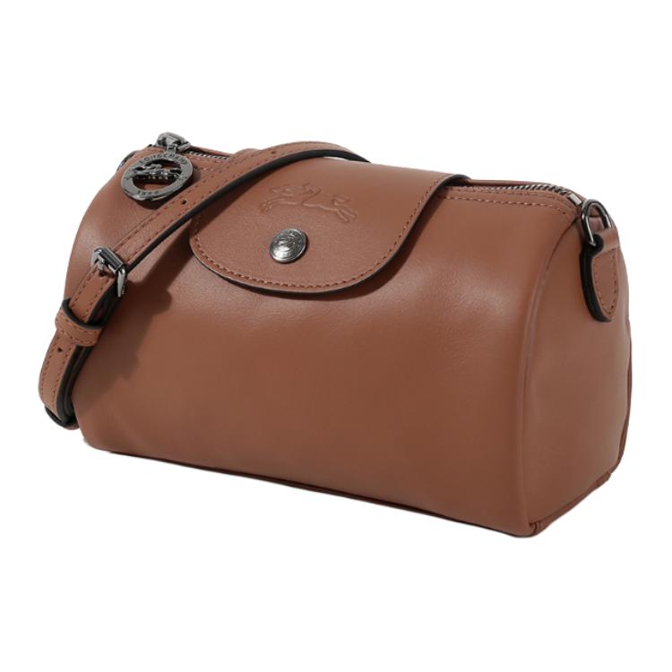 Longchamp Le Pliage Xtra Adjustable Detachable Shoulder Strap Zipper Closure Leather Shoulder Crossbody Bag Small Women Bags Cognac 10255987504