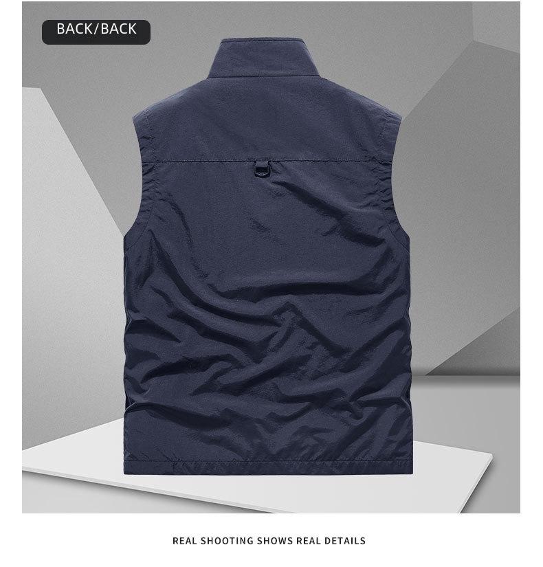 Schnelltrocknende Angel- und Fotoweste für Herren mit mehreren Taschen – Warme Outdoor-Weste für Herbst und Winter