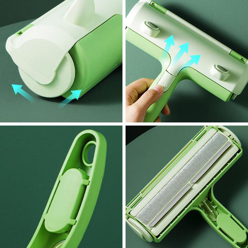 Pet Hair Remover Brush Roller Removing Dog Cat Hair Brush Self-Cleaning Lint Remover for Furniture Sofa Clothes Cleaning Tools Two-way Drum