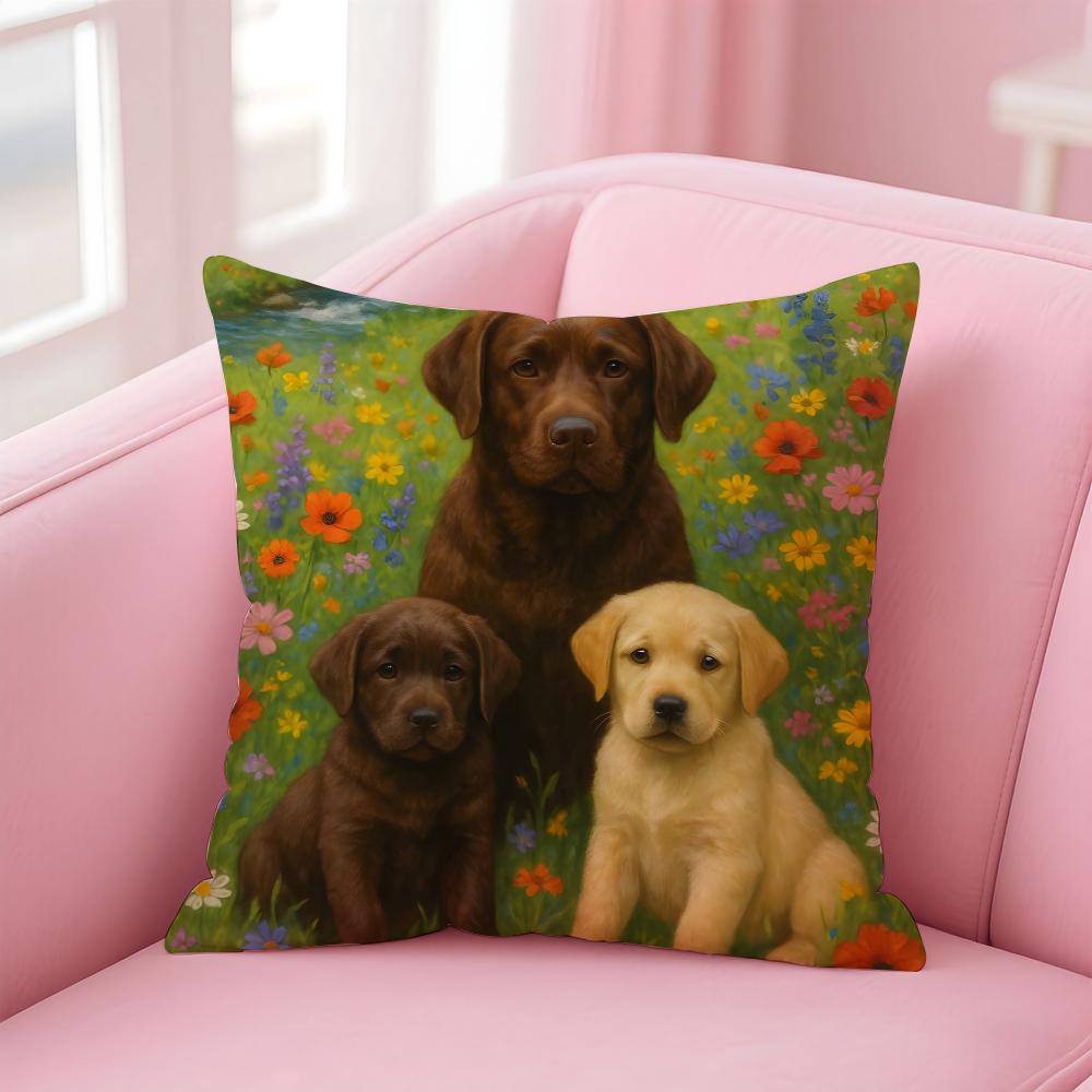 NICE CUTE Pembroke Welsh Corgi Dog Cushion Cover Pillow Case Soft Friendly Fabric  Concealed Zipper